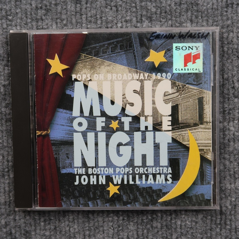 John Williams CD Music Of The Night Boston Pops Broadway‎ 1990 Sony Classical